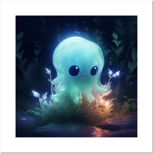 Lumalee - Cute little bioluminescent character Posters and Art